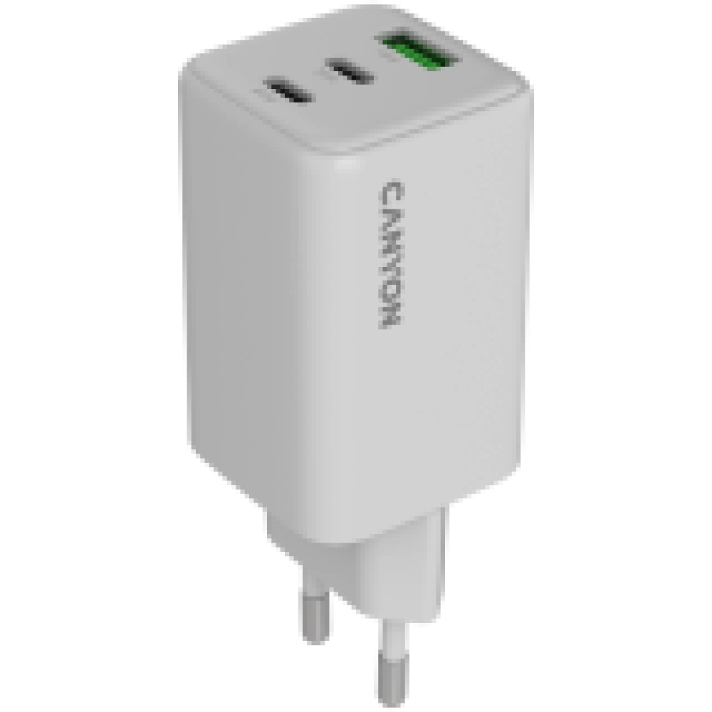 CANYON charger CU65ACC GaN 65W 2xPD 1xQC EU White