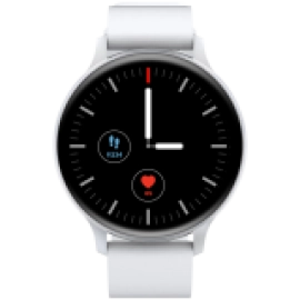 CANYON Badian SW-68, Smartwatch, Realtek 8762CK, 1.28''TFT 240x240px; RAM : 160KB,  Lithium-ion polymer battery, 3.7V 190mAh Include, Silver Zinc alloy middle frame + plastic bottom case+ white Silicone strap + silver strap buckle, 44.9x 10.9mm, strap: 20