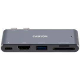 CANYON hub DS-5 5in1 Thunderbolt 3 4k Space Grey