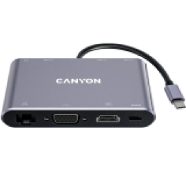 CANYON hub DS-14 8in1 4k USB-C Dark Grey