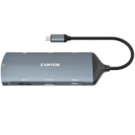 CANYON hub DS-15 8in1 4k USB-C Dark Grey