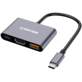 CANYON hub DS-4 3in1 USB-C Grey