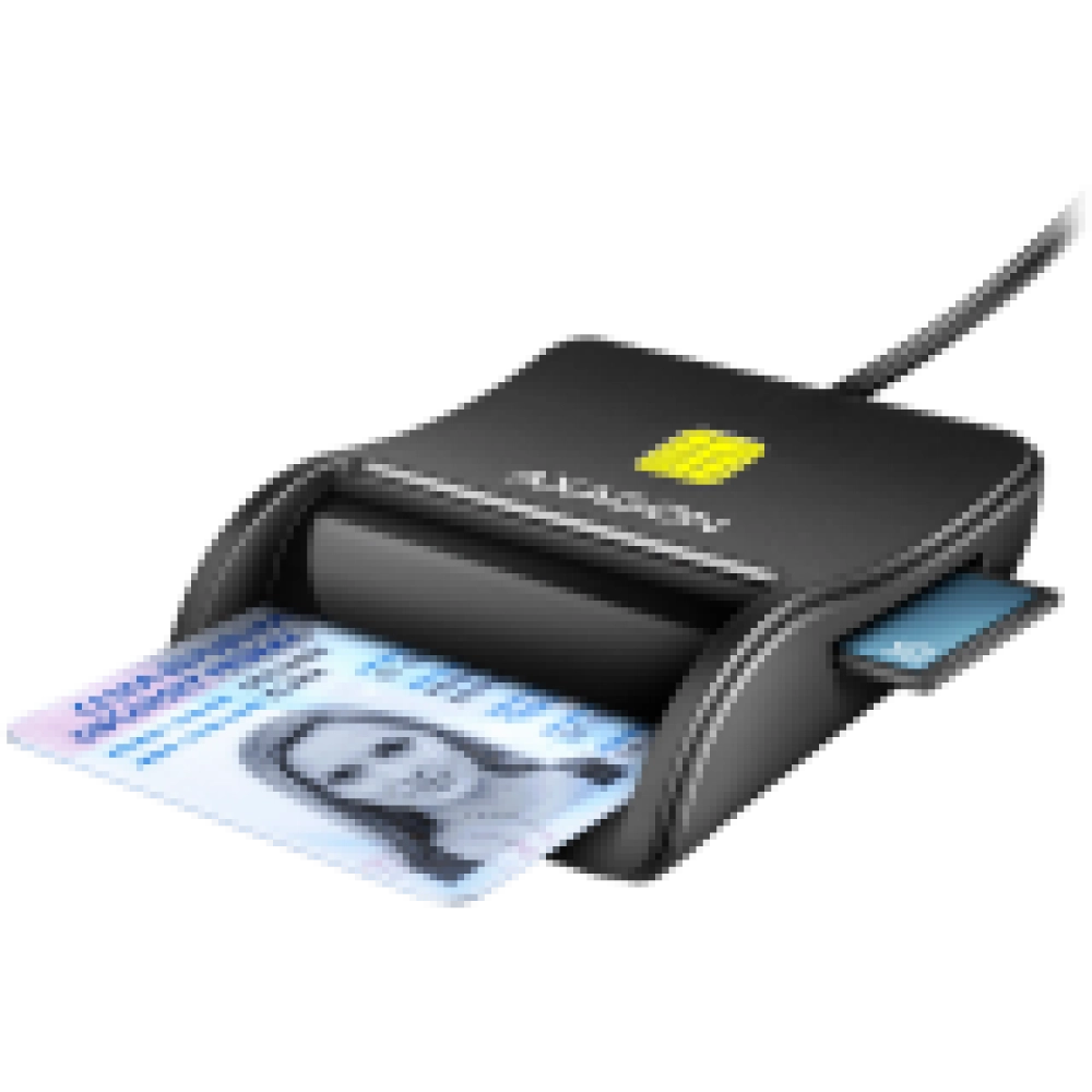 CARD READER FLAT SMARTCARD 4SL/USB2.0 1.3M CRE-SM3SD AXAGON