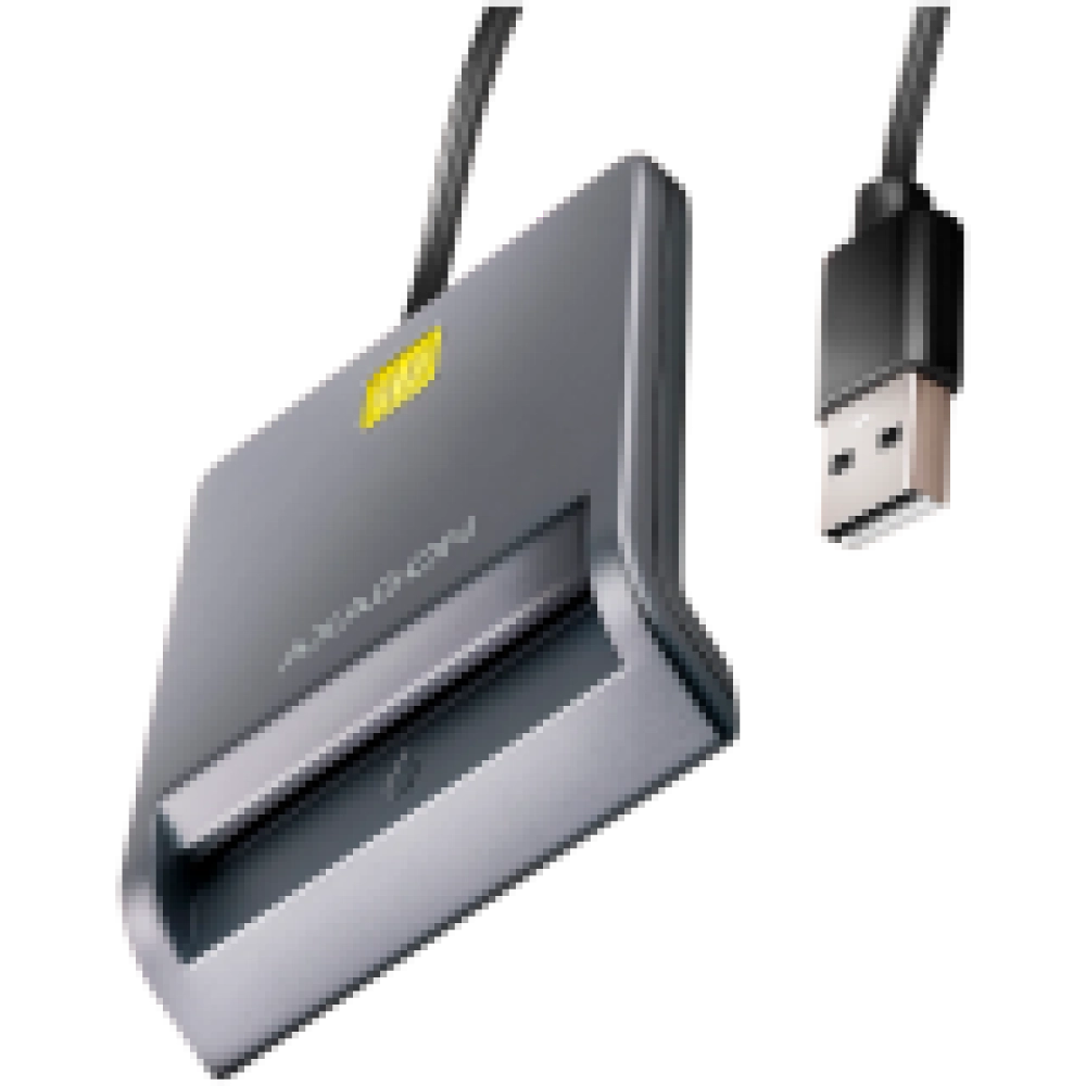 CARD READER FLAT SMARTCARD/ID/USB2.0 1.3M CRE-SM3T AXAGON