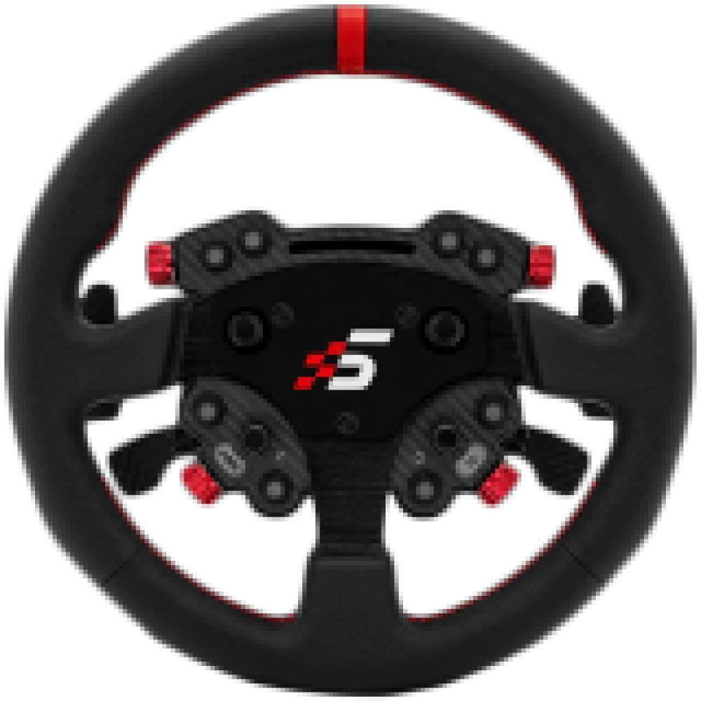 SIMAGIC GT1 Round Steering Wheel with GT Pro Hub(K)| Shifter & Clutch Paddles, Leather,QR70 Included. S207