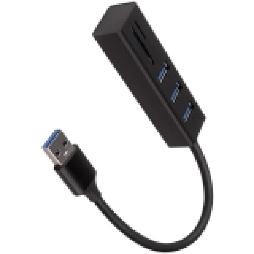 I/O HUB USB3.2 3P SD/MICROSD/0.2M HMA-CR3A AXAGON