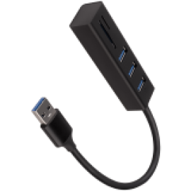 I/O HUB USB3.2 3P SD/MICROSD/0.2M HMA-CR3A AXAGON