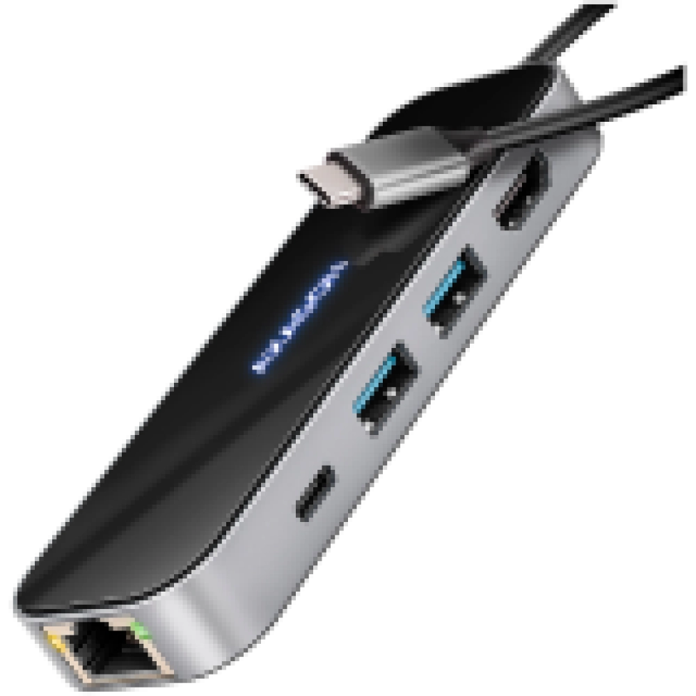 I/O HUB USB-C 6IN1/GLASS 0.2M HMC-6GLN AXAGON
