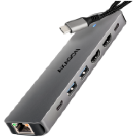 I/O HUB USB-C 7IN1 DUAL 4K/0.15M HMC-7HX2 AXAGON