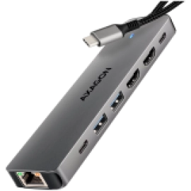 I/O HUB USB-C 7IN1 DUAL 4K/0.15M HMC-7HX2 AXAGON