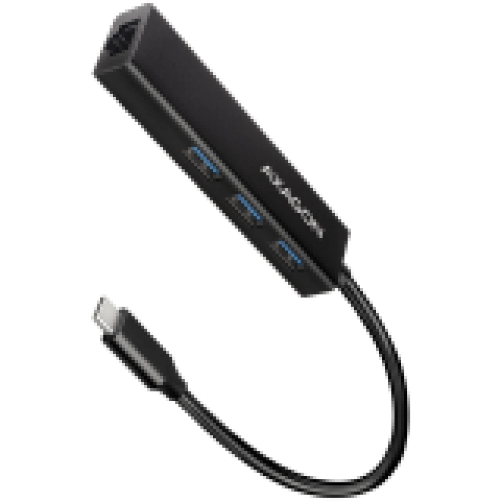 I/O HUB USB-C 4PORT GLAN/0.2M HMC-GL3A AXAGON