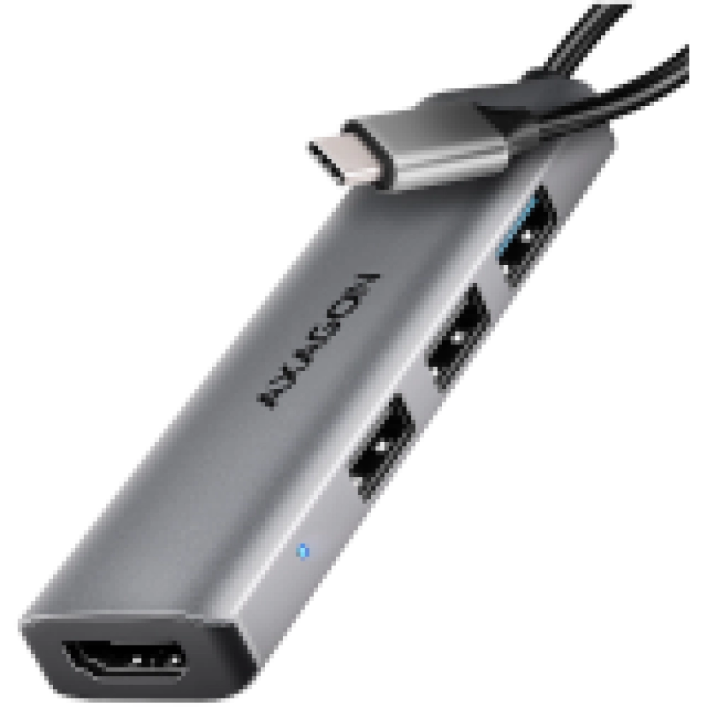 I/O HUB USB-C 4IN1/0.15M HMC-H3A AXAGON