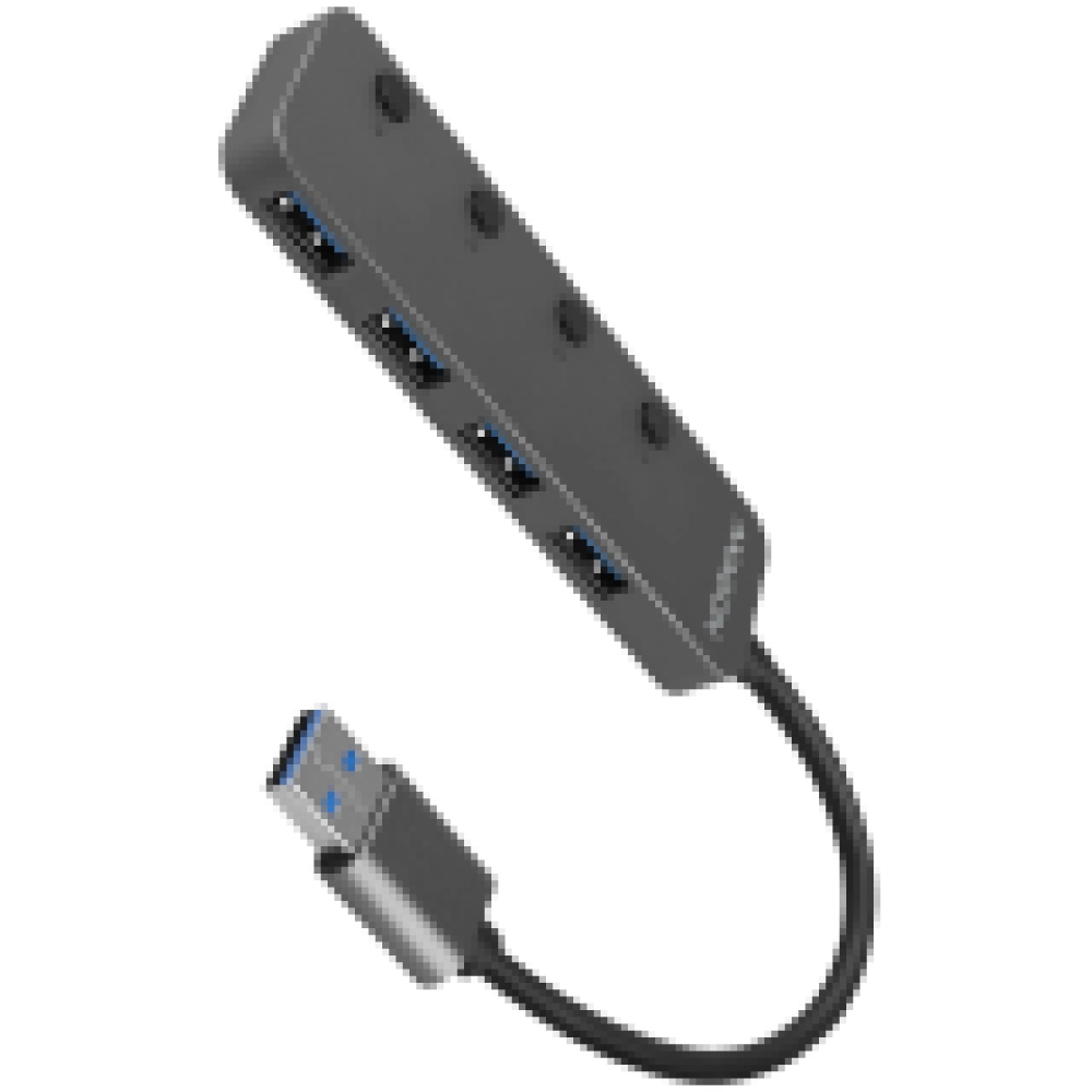 I/O USB HUB SWITCH 4PORT/0.2M HUE-MSA AXAGON