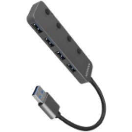 I/O USB HUB SWITCH 4PORT/0.2M HUE-MSA AXAGON