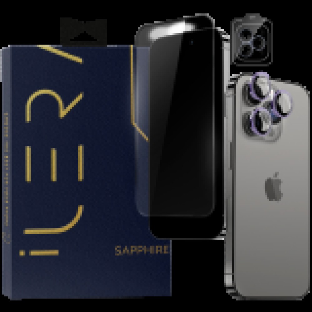 iLera Sapphire Ultra + Glass for iPhone 15 Pro Max