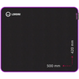 Lorgar Main 315, Gaming mouse pad, High-speed surface, Purple anti-slip rubber base, size: 500mm x 420mm x 3mm, weight 0.39kg
