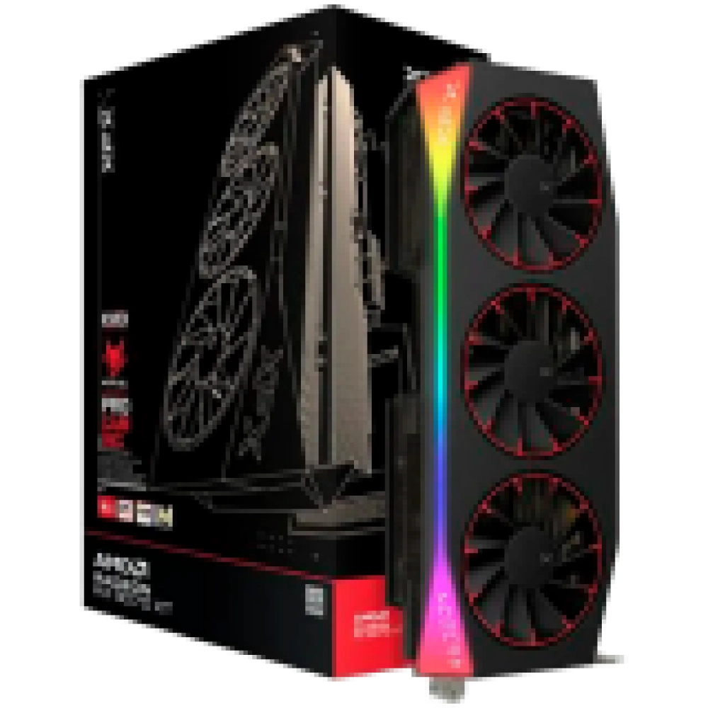 XFX Mercury AMD Radeon RX 9070XT OC Magnetic Air Edition with RGB 16GB GDDR6 HDMI 3xDP, AMD RDNA 4