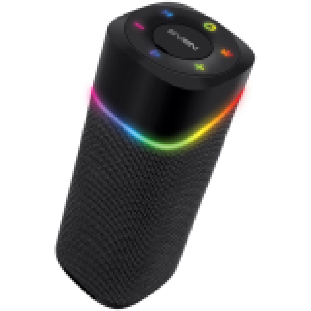 2.0 portable speaker SVEN PS-155, black, power output 2x5 W (RMS), TWS, Bluetooth, FM, USB, lithium battery
