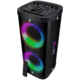 Portable speaker SVEN PS-930, black, power output 2x75W (RMS), TWS, Bluetooth, FM, USB, microSD, LED-display, lithium battery