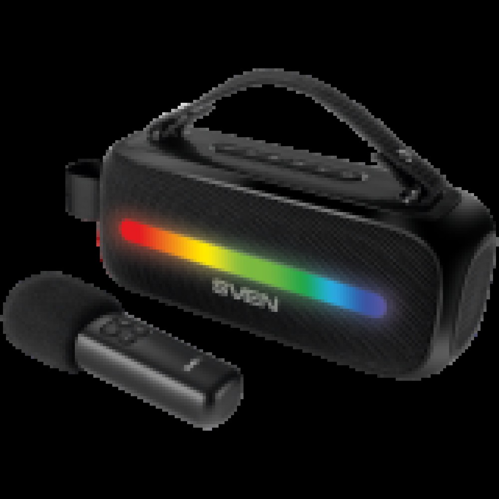 Speaker SVEN PS-255, black (12W, Bluetooth, FM, USB, karaoke mic, 3600mAh)