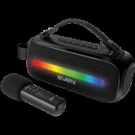 Speaker SVEN PS-255, black (12W, Bluetooth, FM, USB, karaoke mic, 3600mAh)