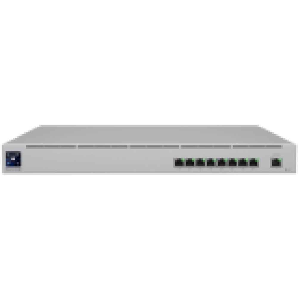 Ubiquiti USW-Mission-Critical switch with integrated 368Wh Lithium-ion battery, capable of providing uninterruptible power for 8 devices.