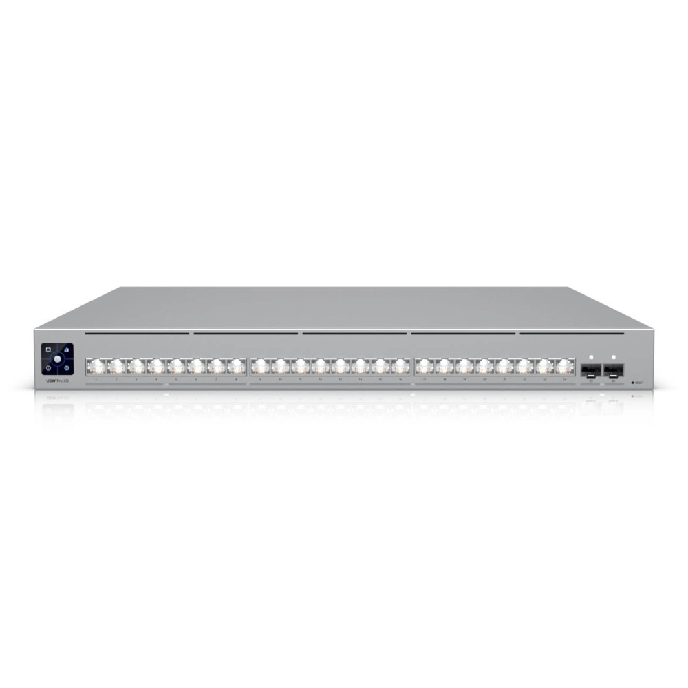 Switch|UBIQUITI|Switch type Managed|Switch layer L2/L3|Rack mounting Yes|Stackable Yes|Form factor 1U|24xRJ-45 ports|RJ-45 Ports Type 10G Ethernet (100/1000/10000)|8x2.5G Ethernet (copper) ports quantity|16x10G Ethernet (copper) ports quantity|2xSFP28 por
