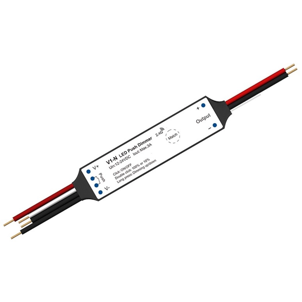 V1-N Controller, 12-24V, 1x 3A, Push-Dimm