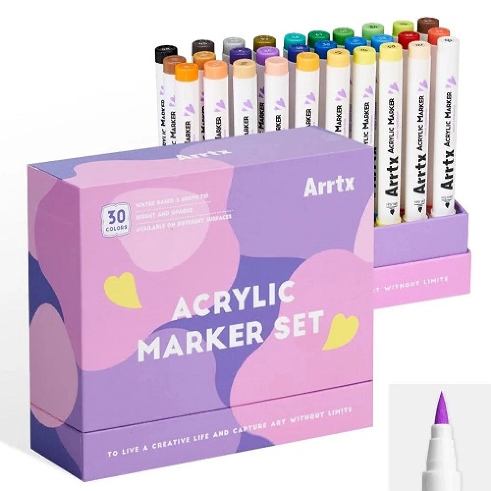 Acrylic Marker Pens ARRTX 30B, 30 Colours