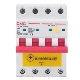 Residual Current Breaker with Over-Current, 4P, 63A, class C, 30mA, 6kA