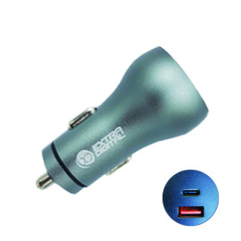 Car Charger USB 3.0+ Type C: 12-24V, 36W, QC3.0+ PD
