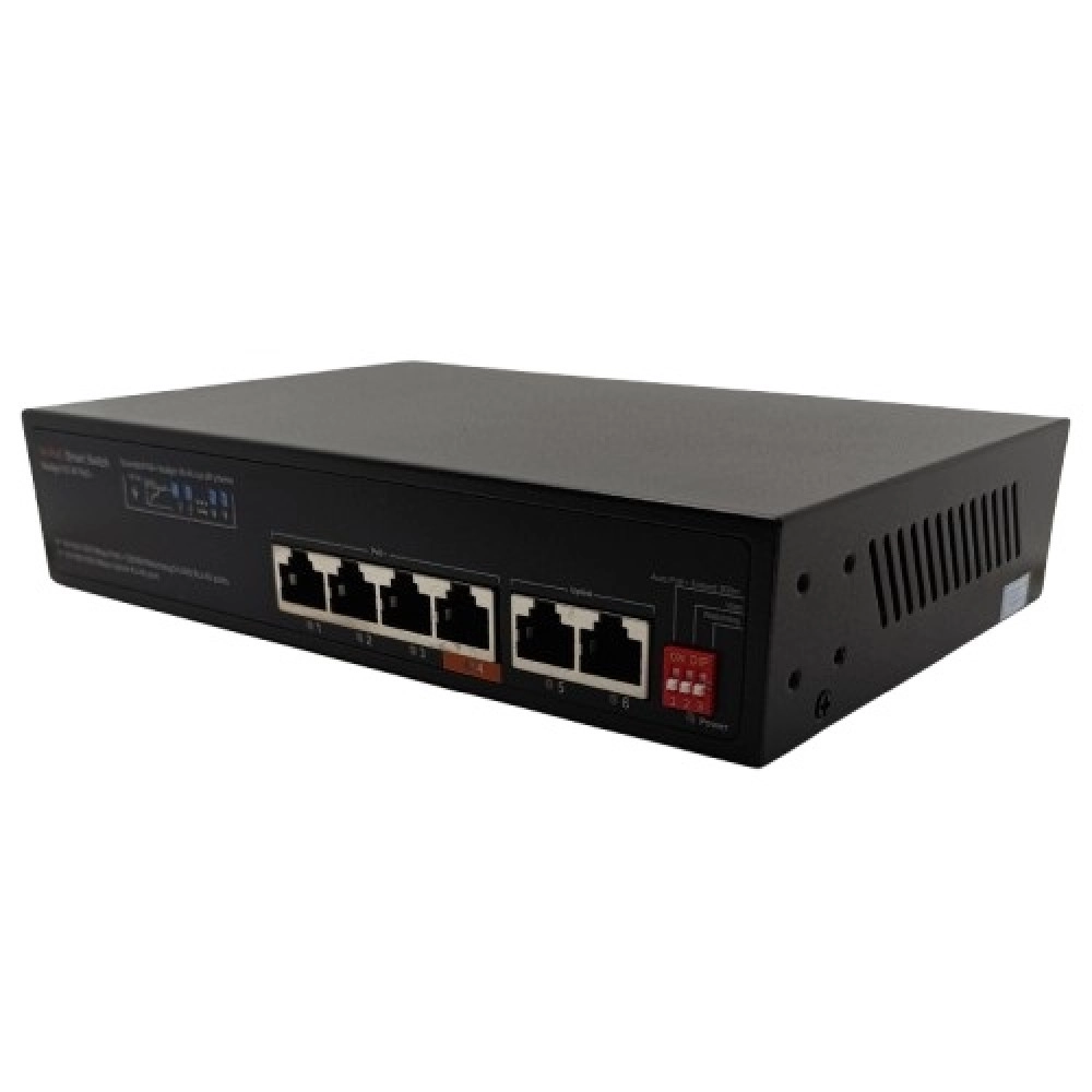 PoE switch 4ch 1000Mbps +2G uplink                                                                  