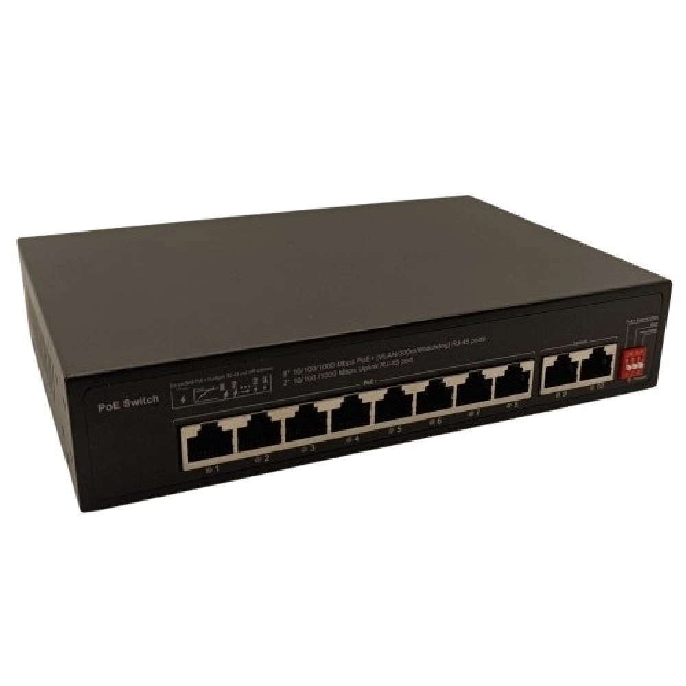 PoE switch 8ch 1000Mbps +2G uplink                                                                  