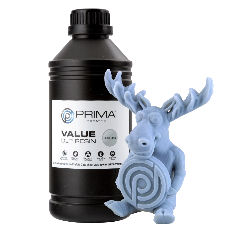 PrimaCreator Value UV / DLP Resin - 1 kg - Light Grey