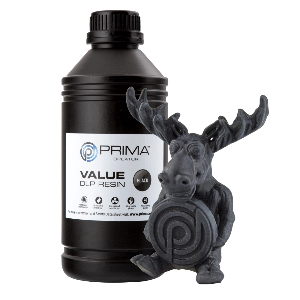 PrimaCreator Value UV / DLP Resin - 1 kg - Black