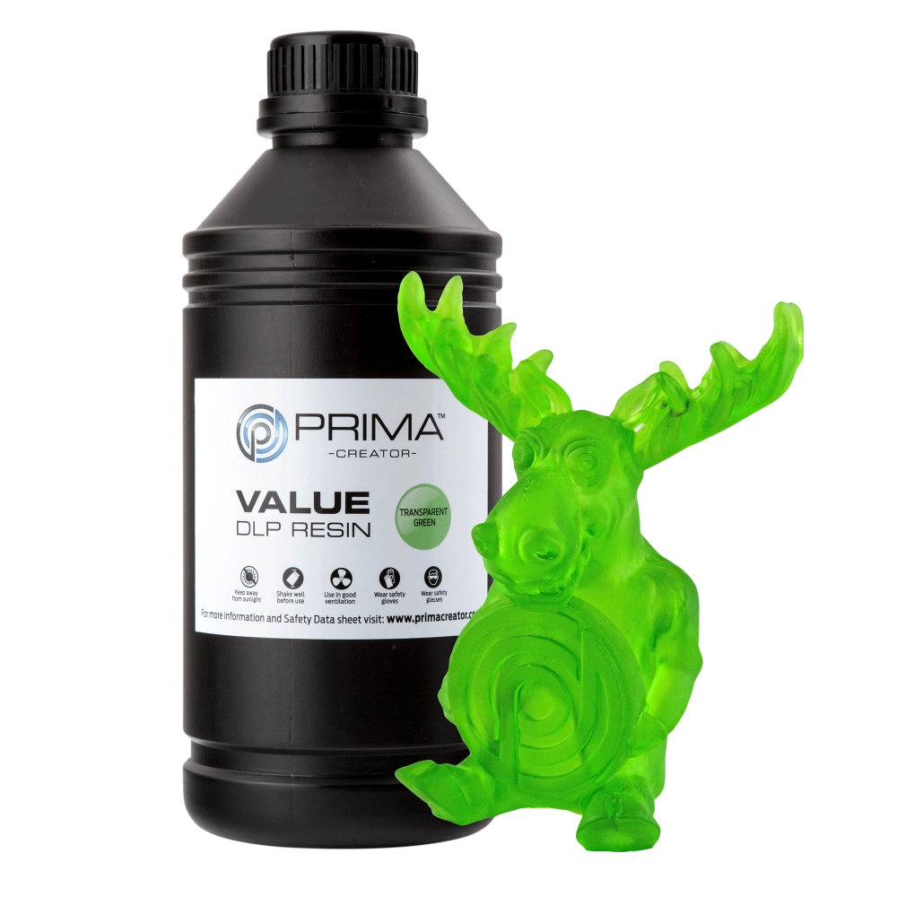 PrimaCreator Value UV / DLP Resin - 1 kg - Transparent Green