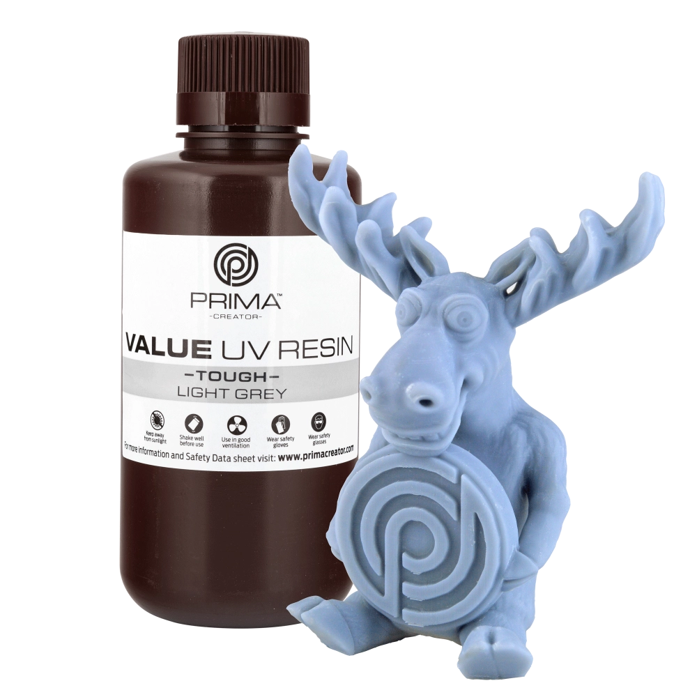 PrimaCreator Value Tough UV Resin (ABS Like) - 500 g - Light Grey
