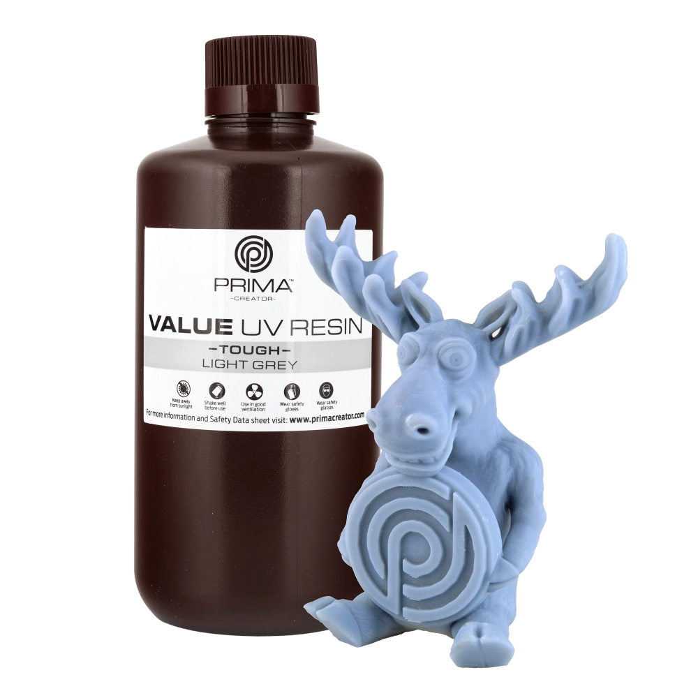 PrimaCreator Value Tough UV Resin (ABS Like) - 1 kg - Light Grey