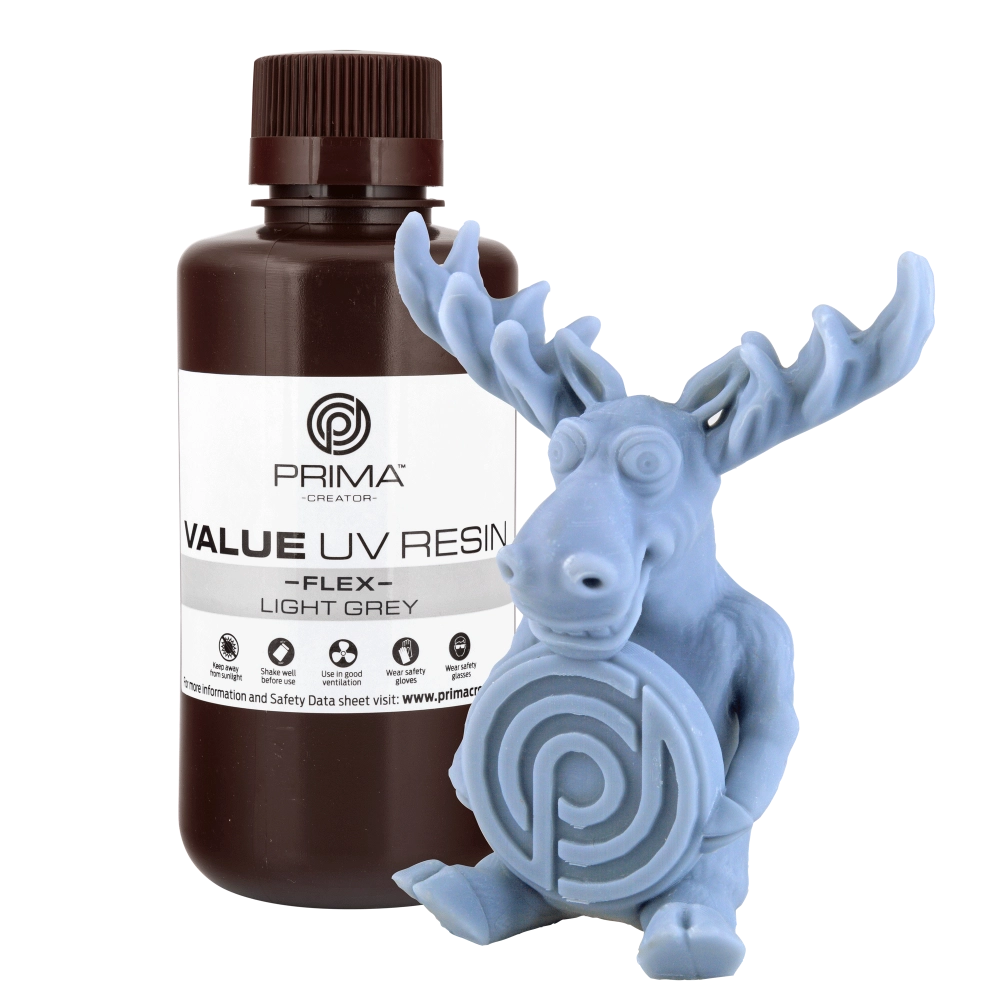 PrimaCreator Value Flex UV Resin - 500 g - Light Grey