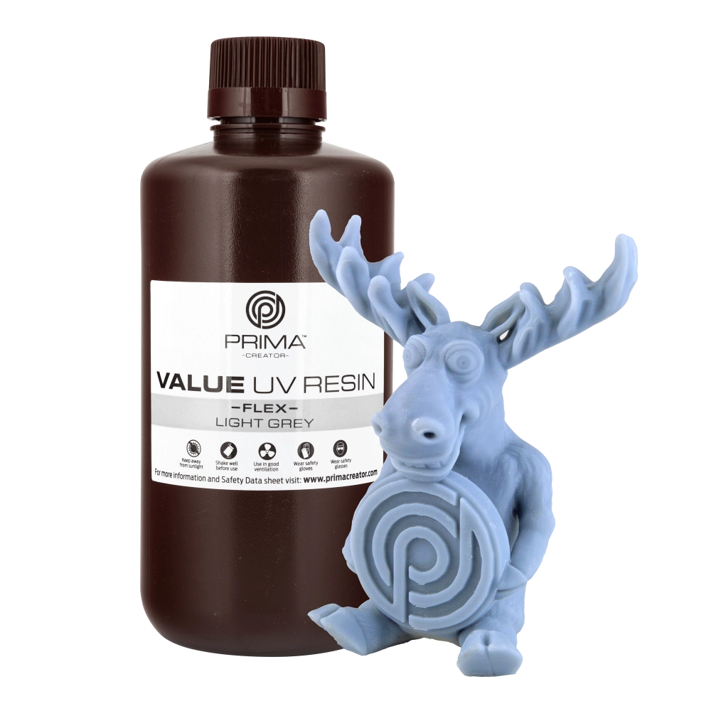 PrimaCreator Value Flex UV Resin - 1 kg - Light Grey