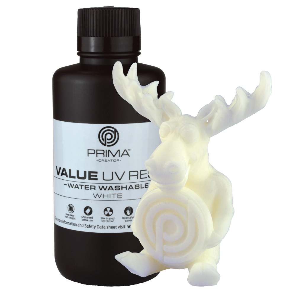 PrimaCreator Value Water Washable UV Resin - 500 g - White