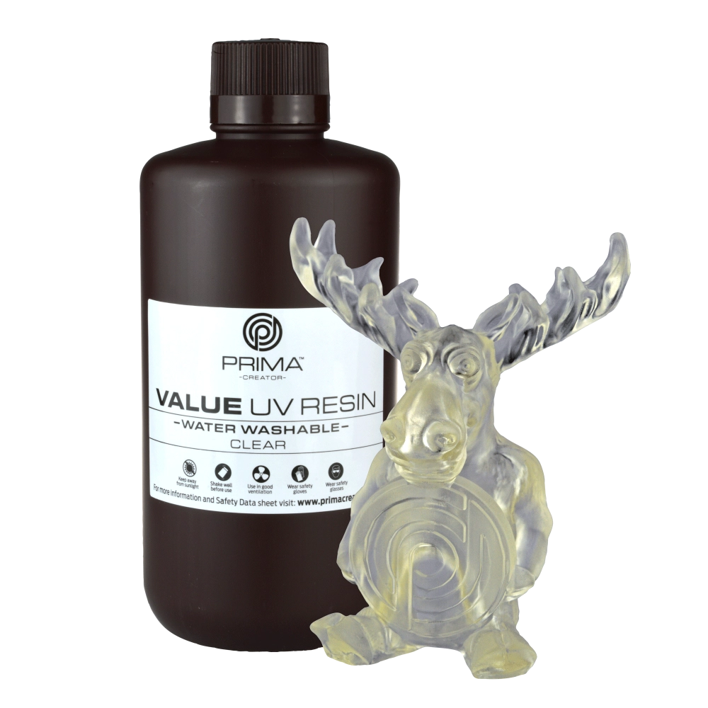 PrimaCreator Value Water Washable UV Resin - 1 kg - Clear