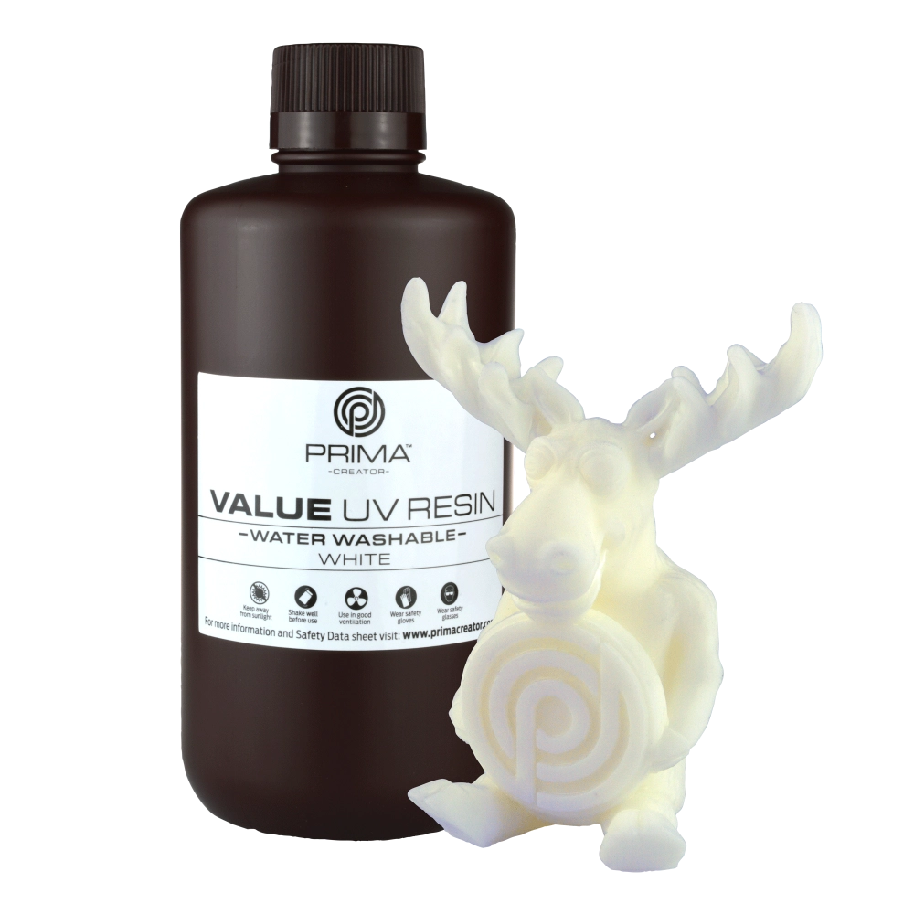 PrimaCreator Value Water Washable UV Resin - 1 kg - White