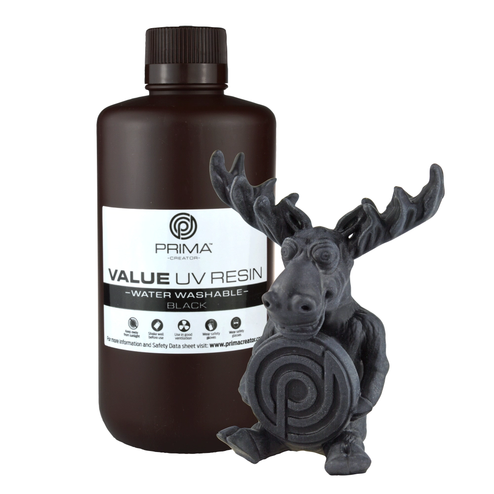 PrimaCreator Value Water Washable UV Resin - 1 kg - Black