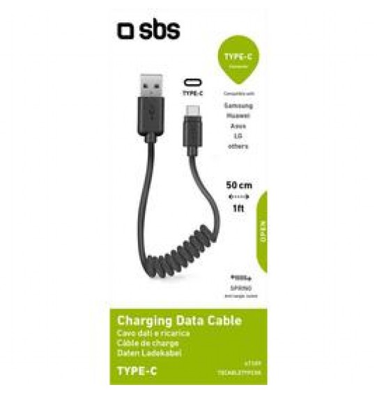 Kaabel SBS USB-A - USB-C (0,5 m)